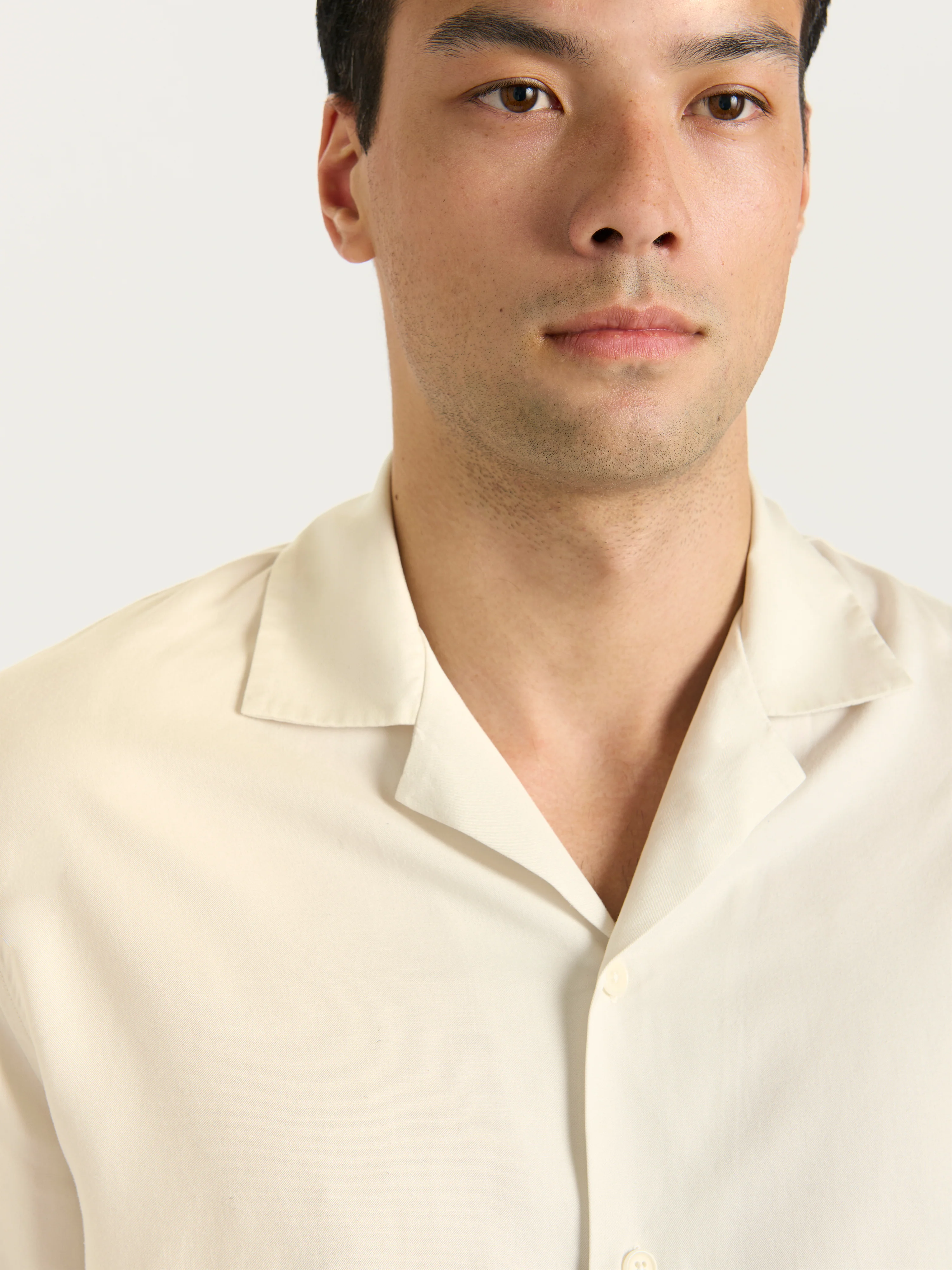 The Long Sleeve Cuban Collar Shirt || Natural | Tencel™ Lyocell - Image 4