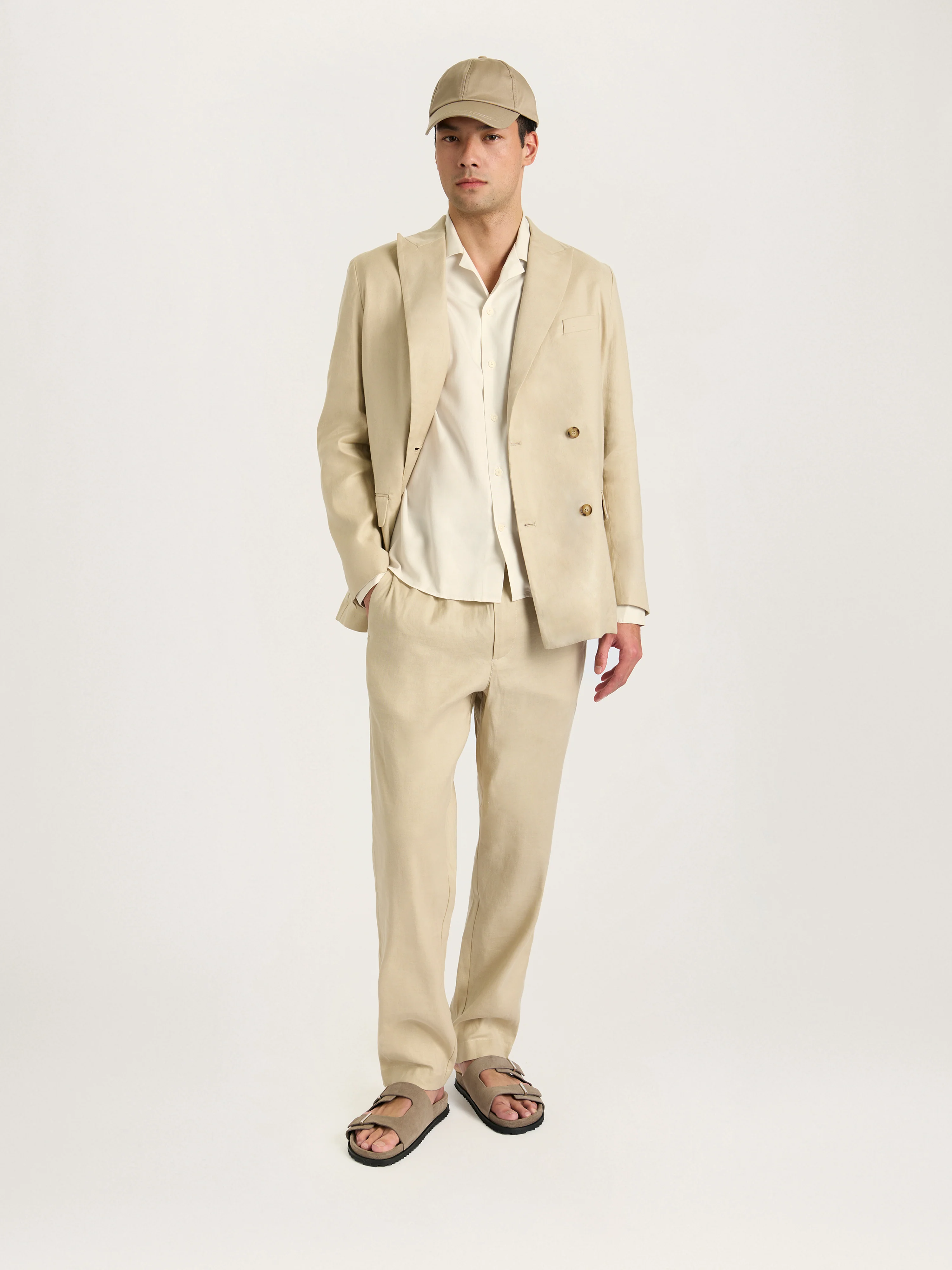 The Long Sleeve Cuban Collar Shirt || Natural | Tencel™ Lyocell - Image 5