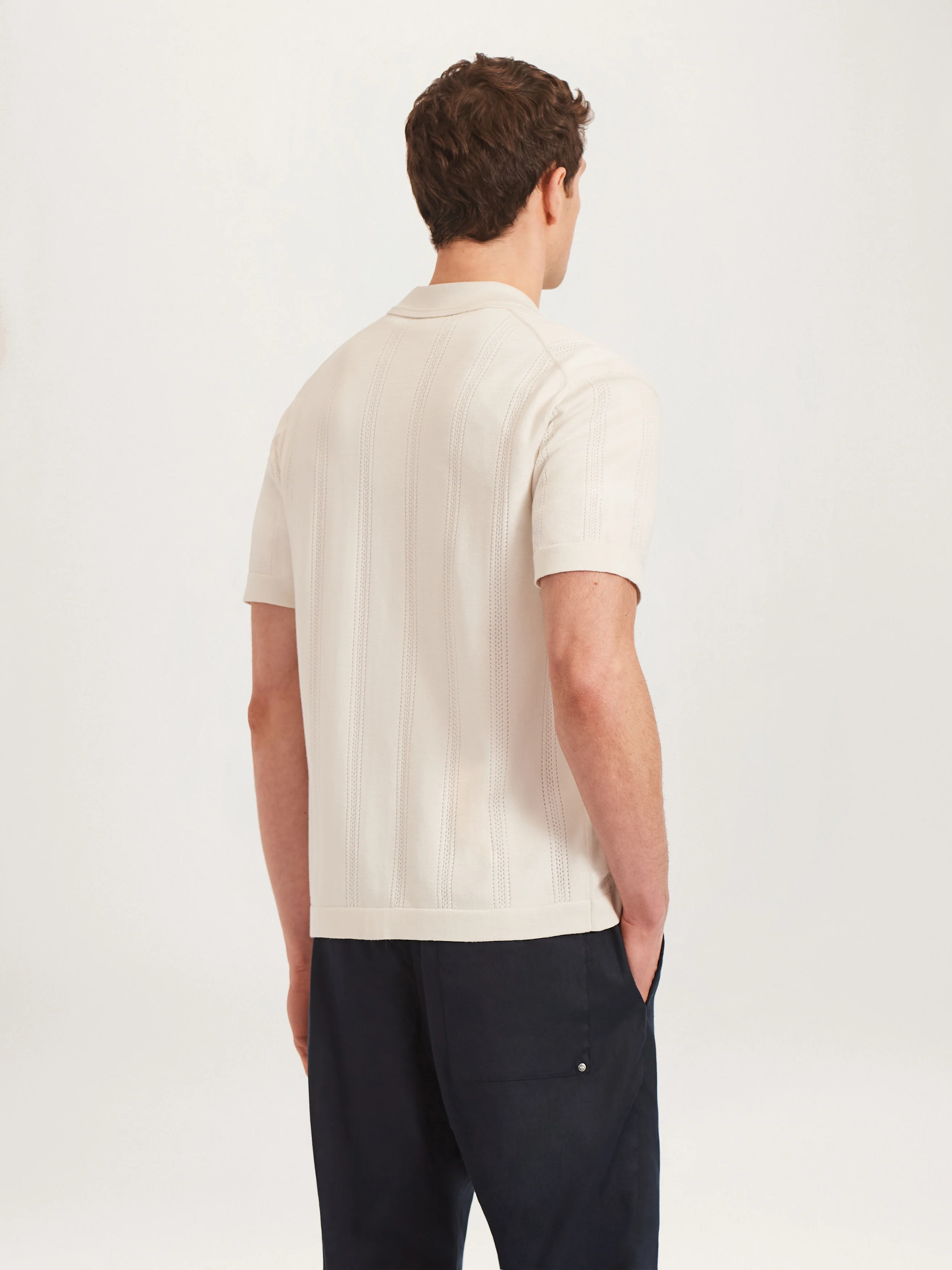 The Pointelle Knit Shirt || Ecru | Organic Cotton - Image 4