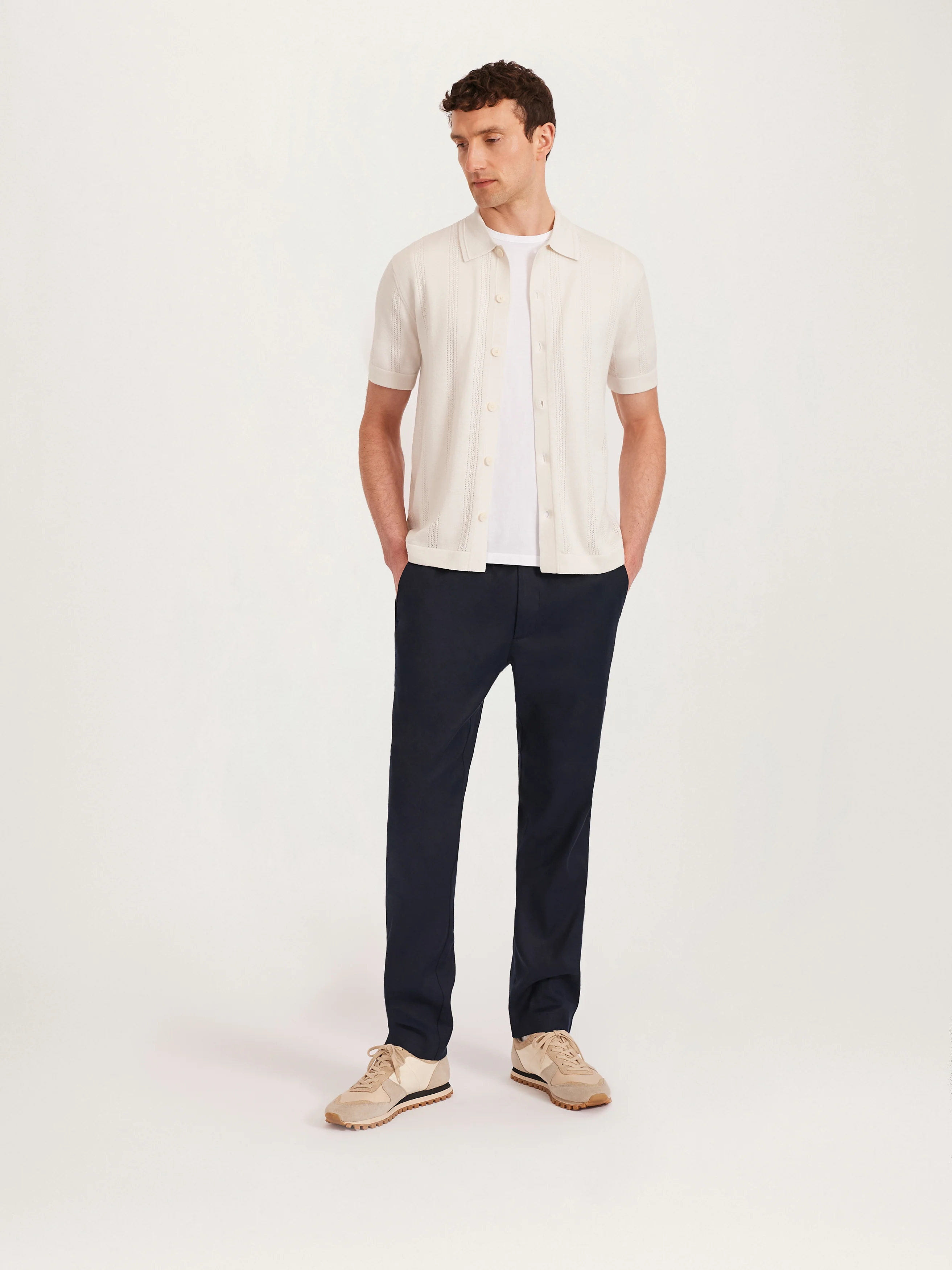 The Pointelle Knit Shirt || Ecru | Organic Cotton - Image 5