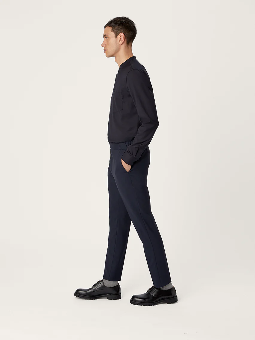 The Tropical Wool 24 Trouser || Navy | Tropical Wool - Image 4