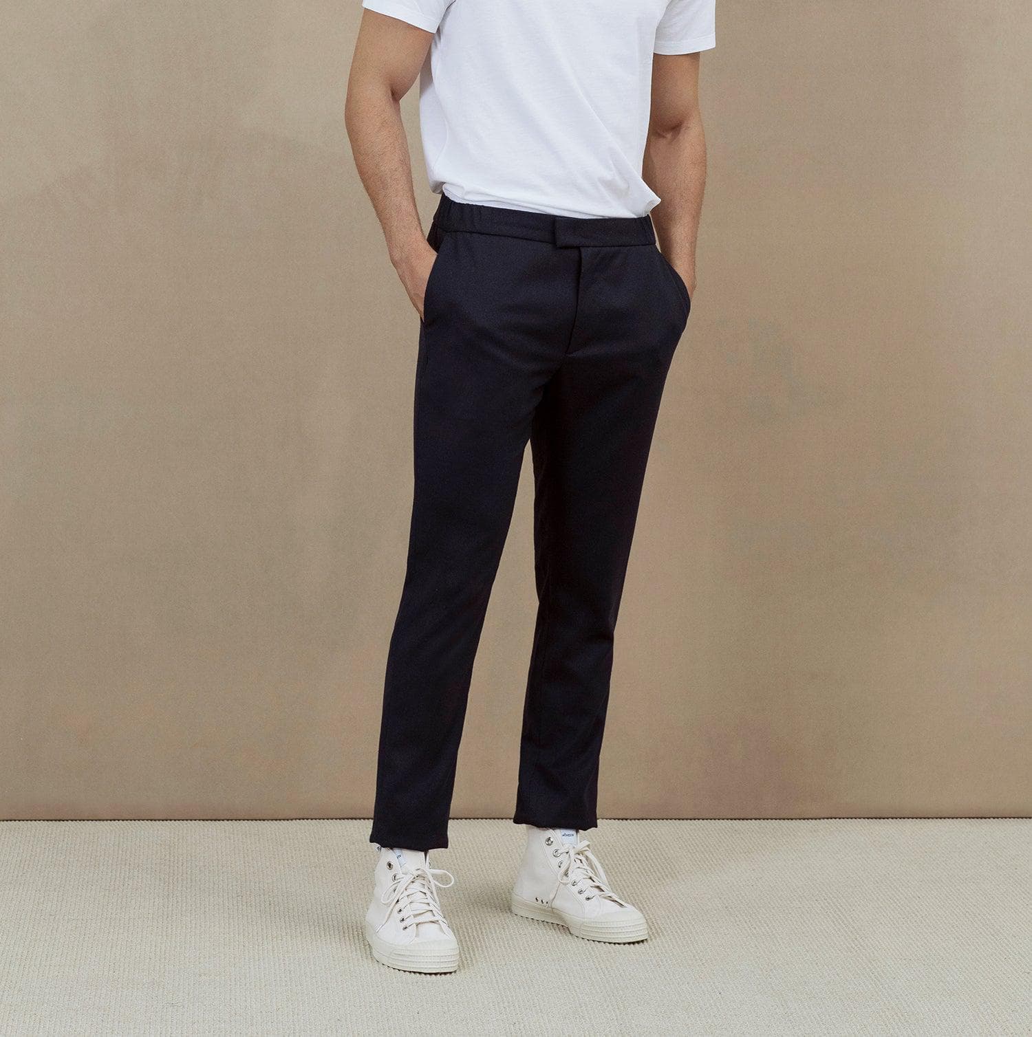 [V1] The 24 Trouser Wool || Navy | Wool Flannel - Image 2