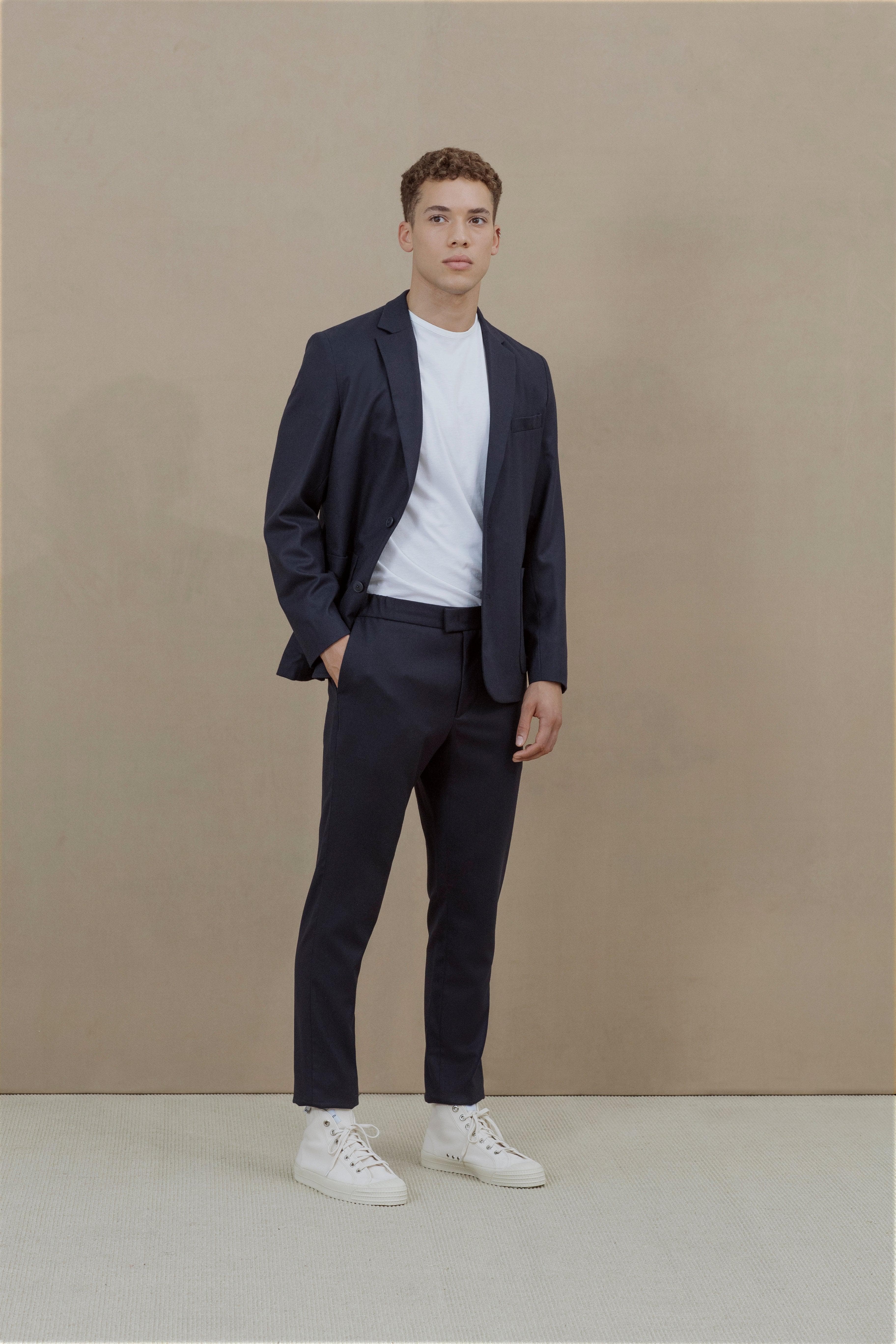 [V1] The 24 Trouser Wool || Navy | Wool Flannel - Image 3